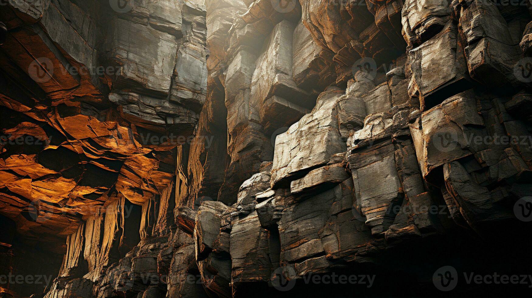 Nature's Canvas Rock Formations in a National Park, Generative AI photo