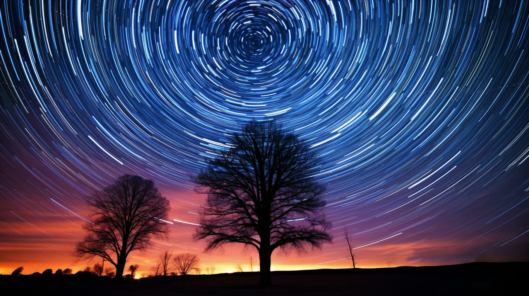 Neon Star Trails photo