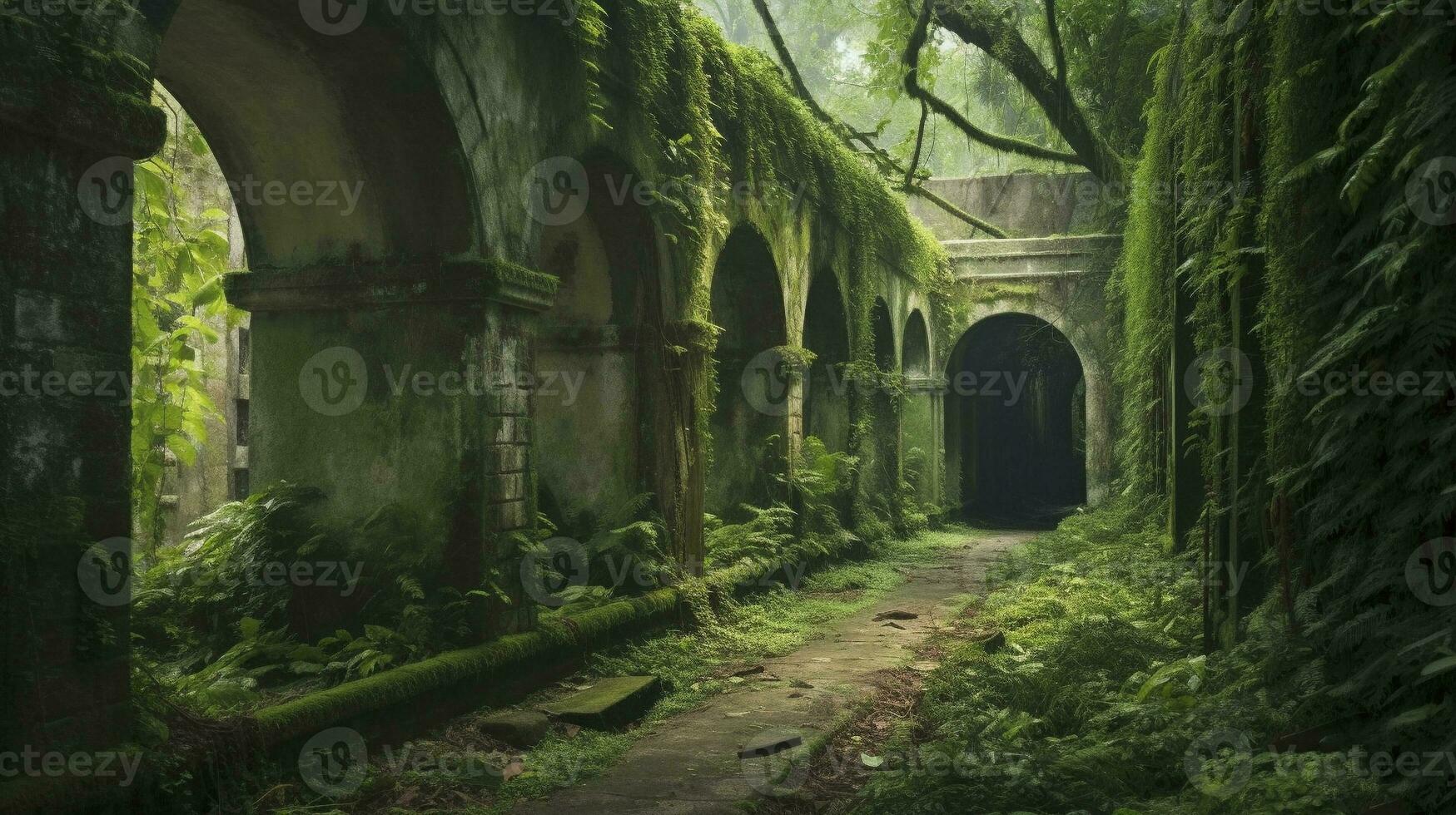 Generative AI, Echos of the Past Capturing the Abandoned Beauty photo