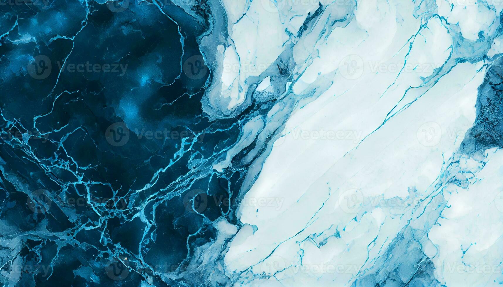 Generative AI, Glossy Blue and White Marble Texture photo