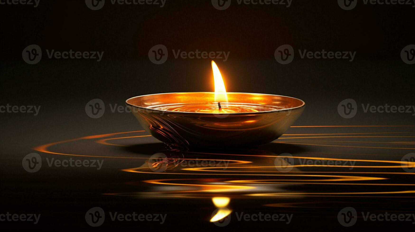 Flickering Diya Illuminating Triumph over Darkness photo