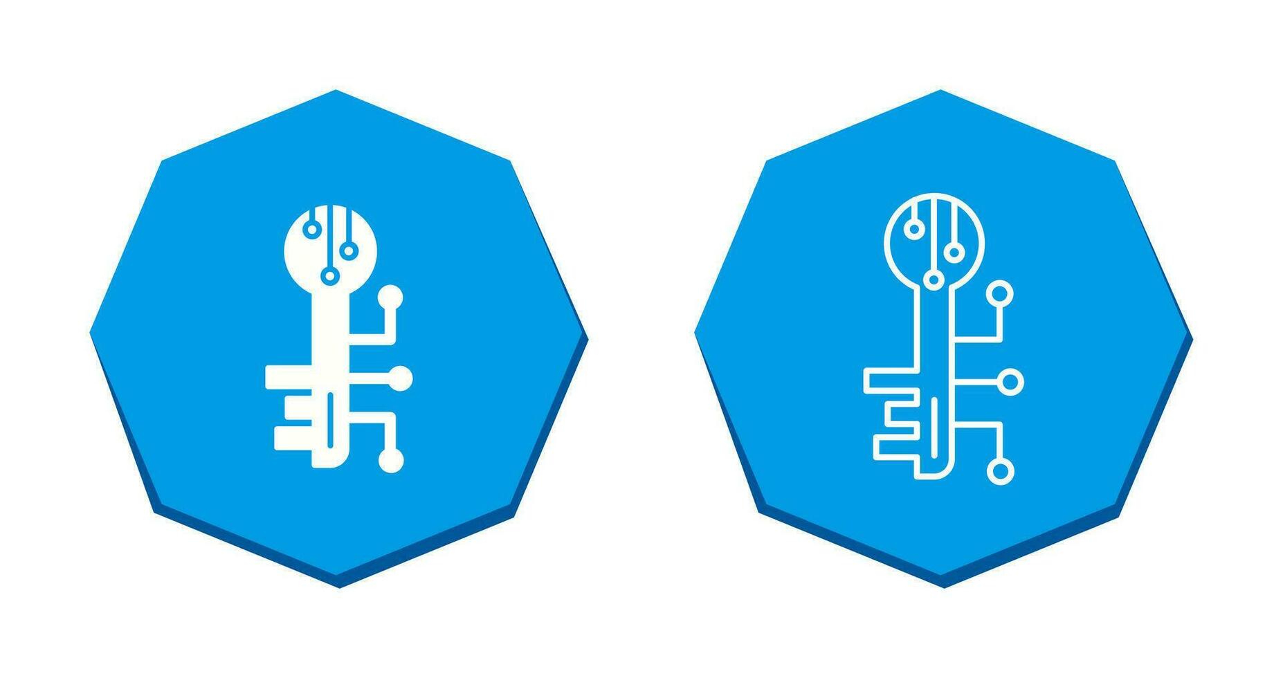 Electronic Key Vector Icon