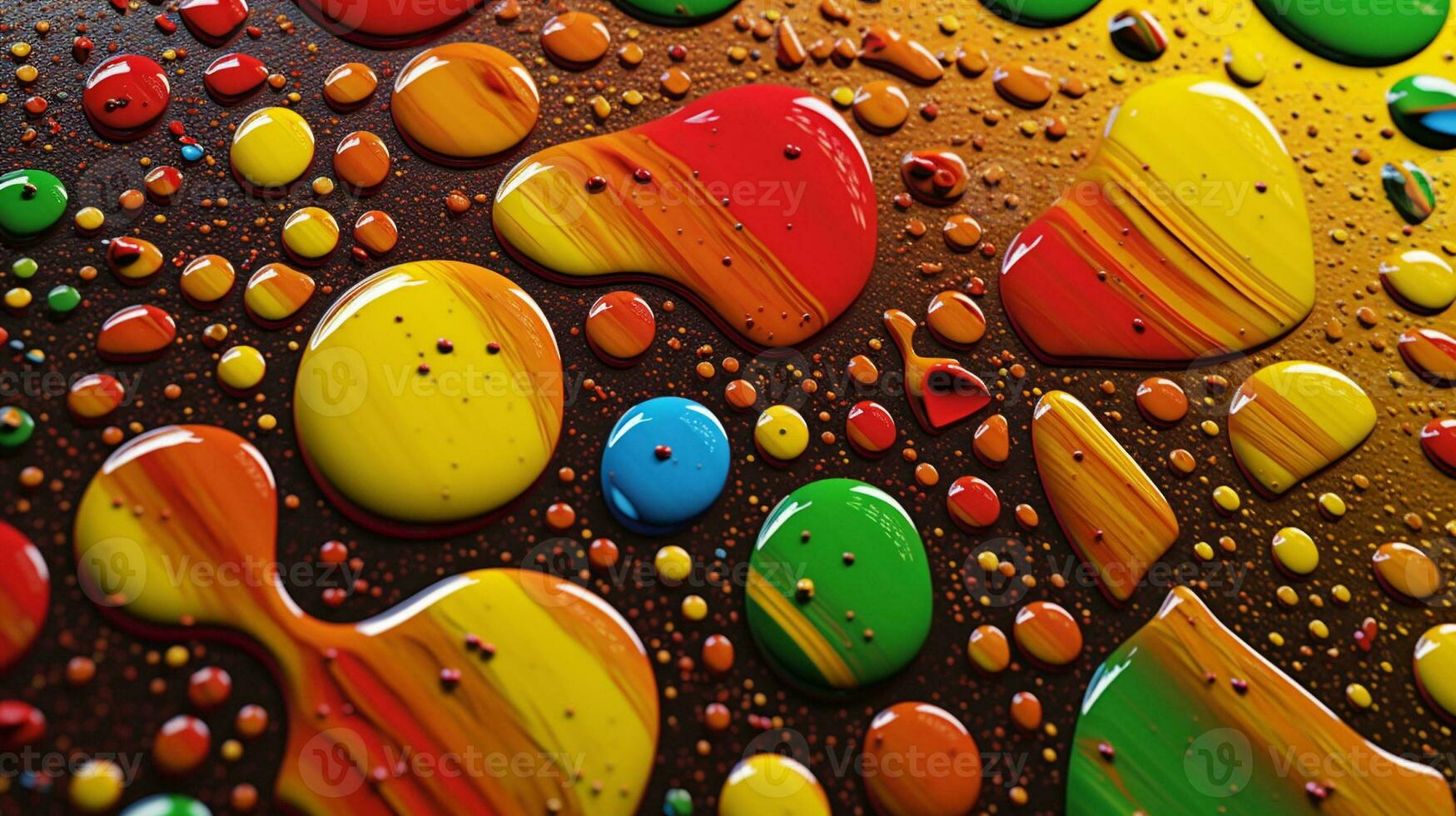 Generative AI, Gravity's Dance A Symphony of Falling Paint Droplets photo