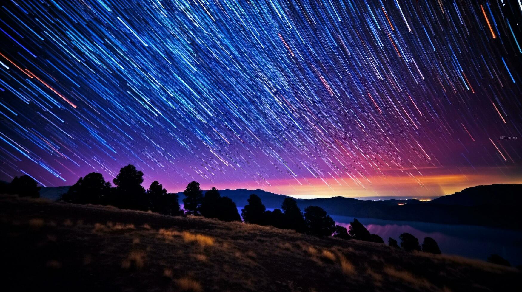 Neon Star Trails photo