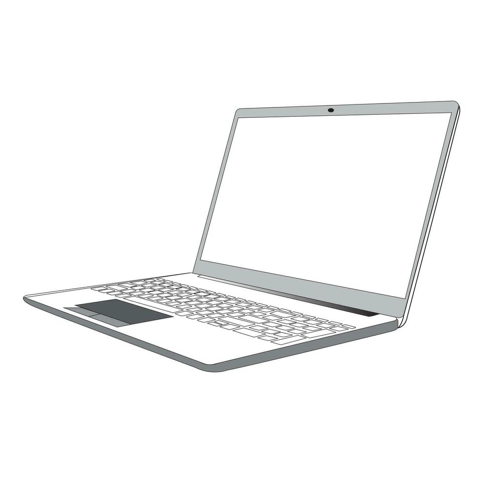 Laptop computer vector