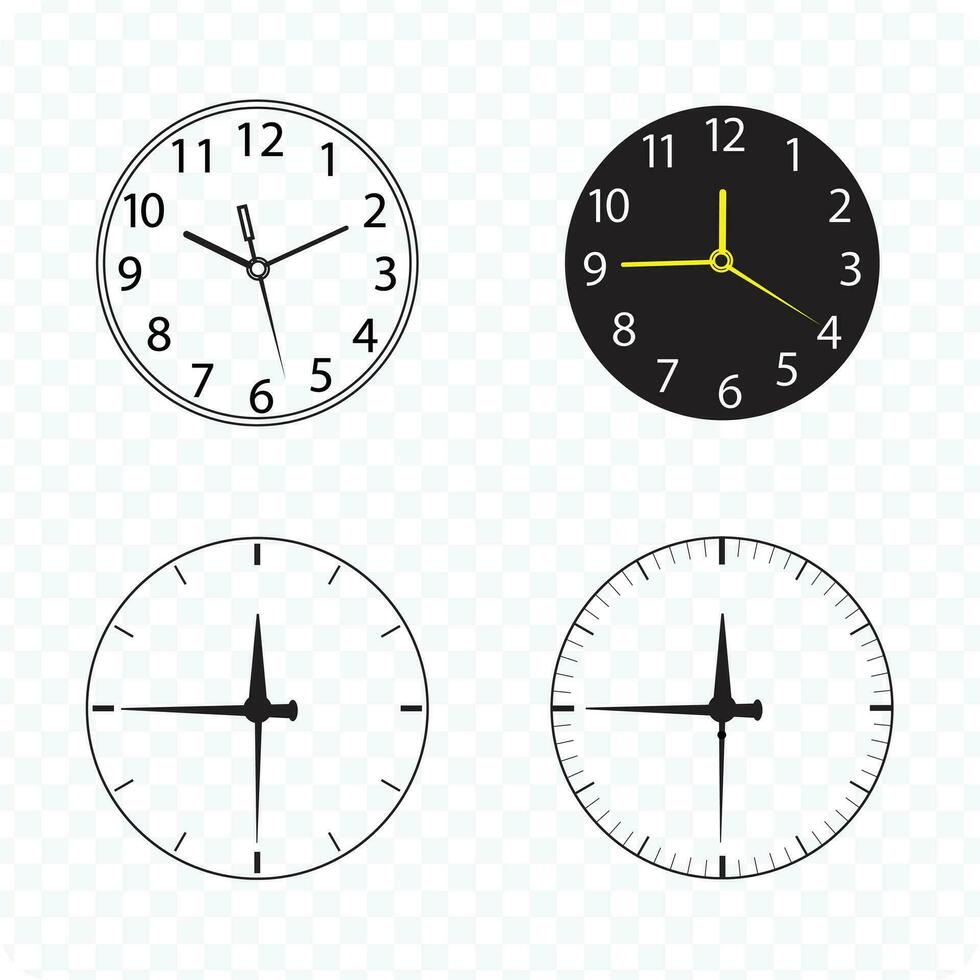 Best clock vector line art