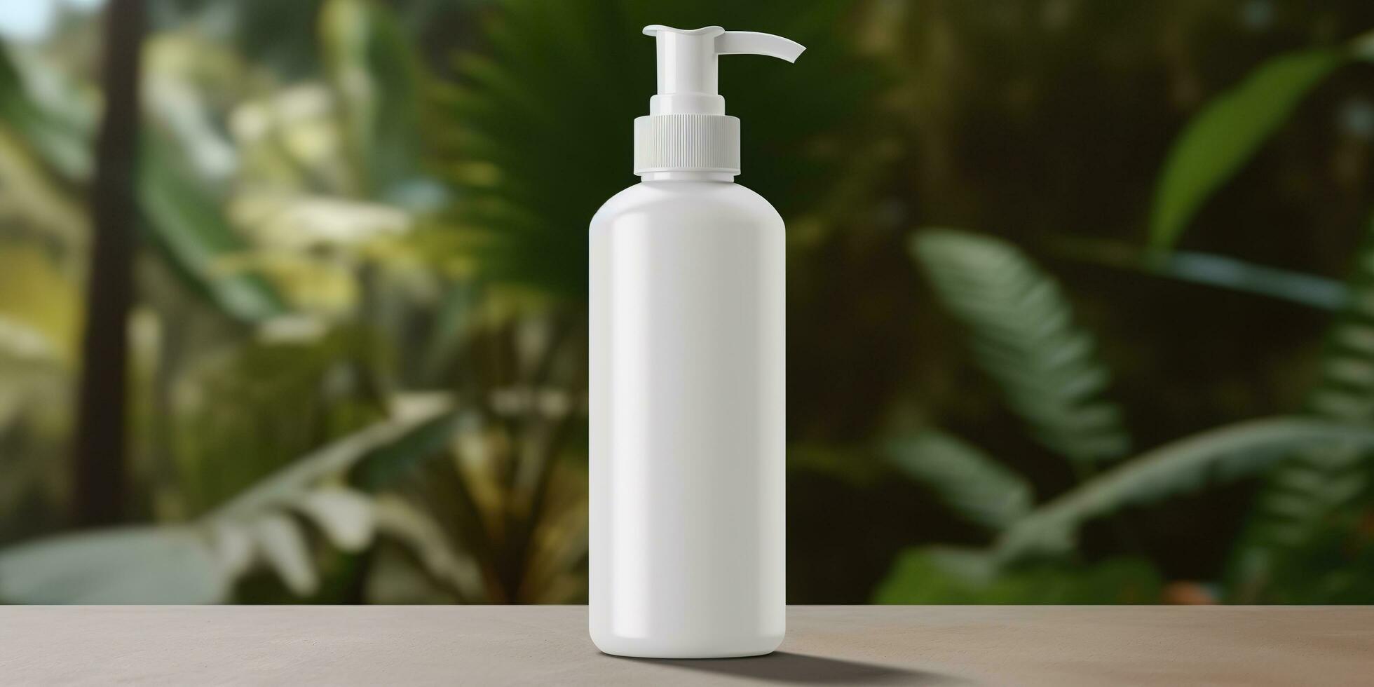 shampoo bottle mockup. Generative AI photo