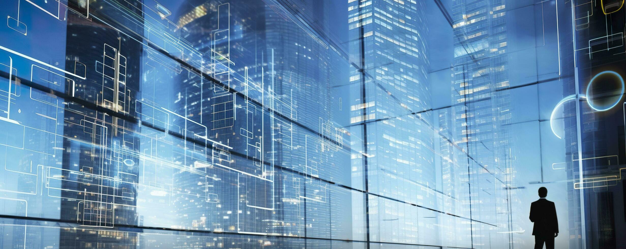 Business background, innovation and high tech. Generative AI photo