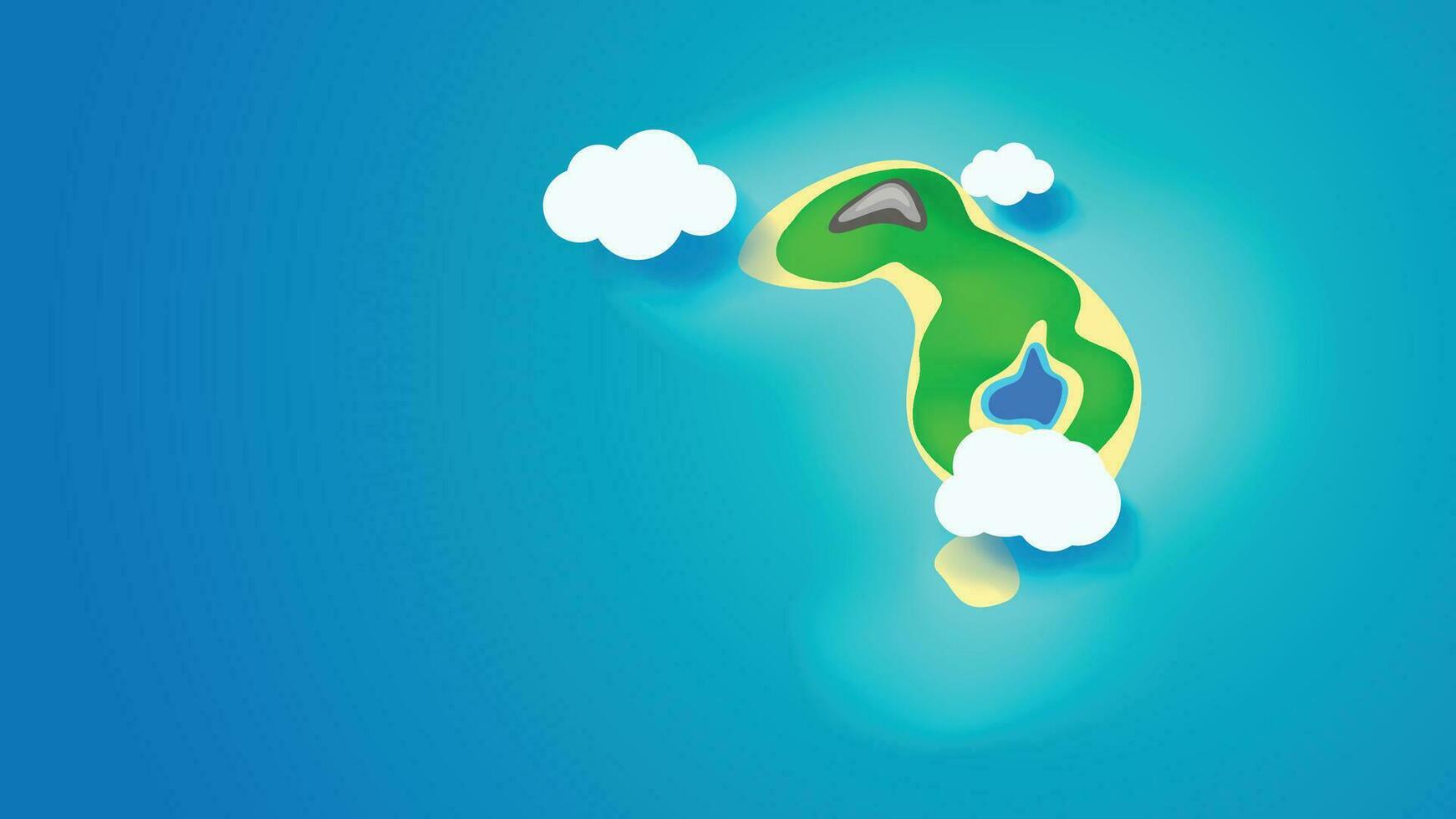 island top view vector