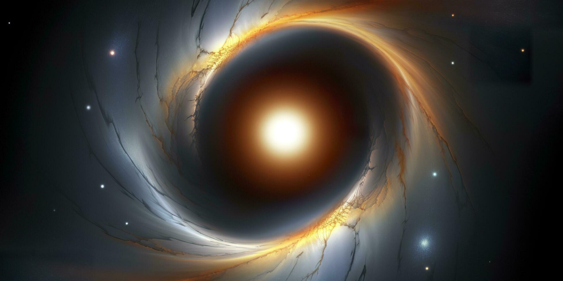 Black Holes. The Mysterious Objects of Outer Space. Abstract Space Wallpaper. AI Generative photo