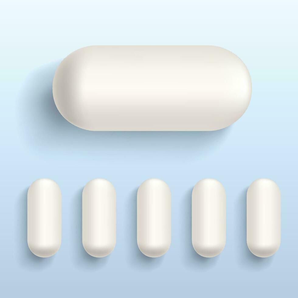 pills with shadow vector