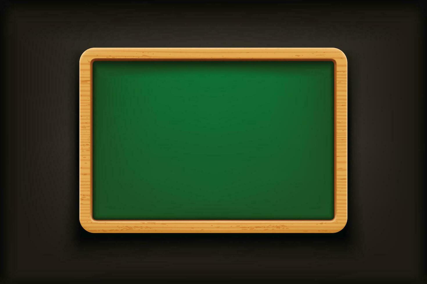 green blackboard on black vector