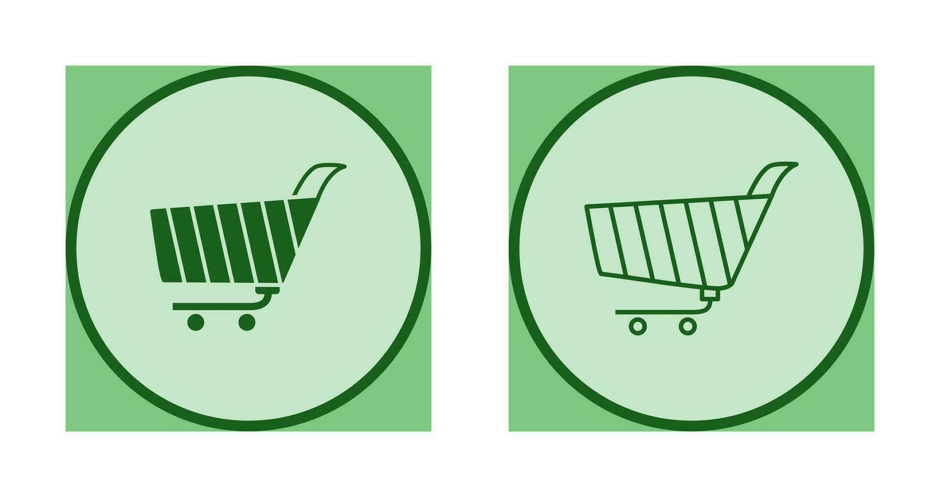 icono de vector de carrito de compras único