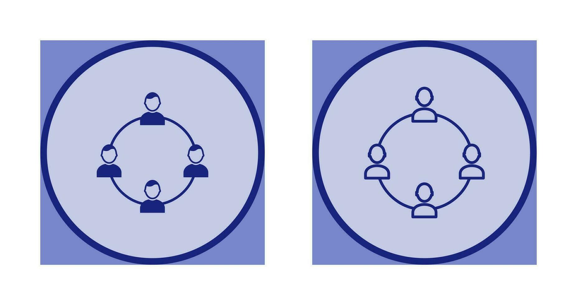 Unique Network Group Vector Icon