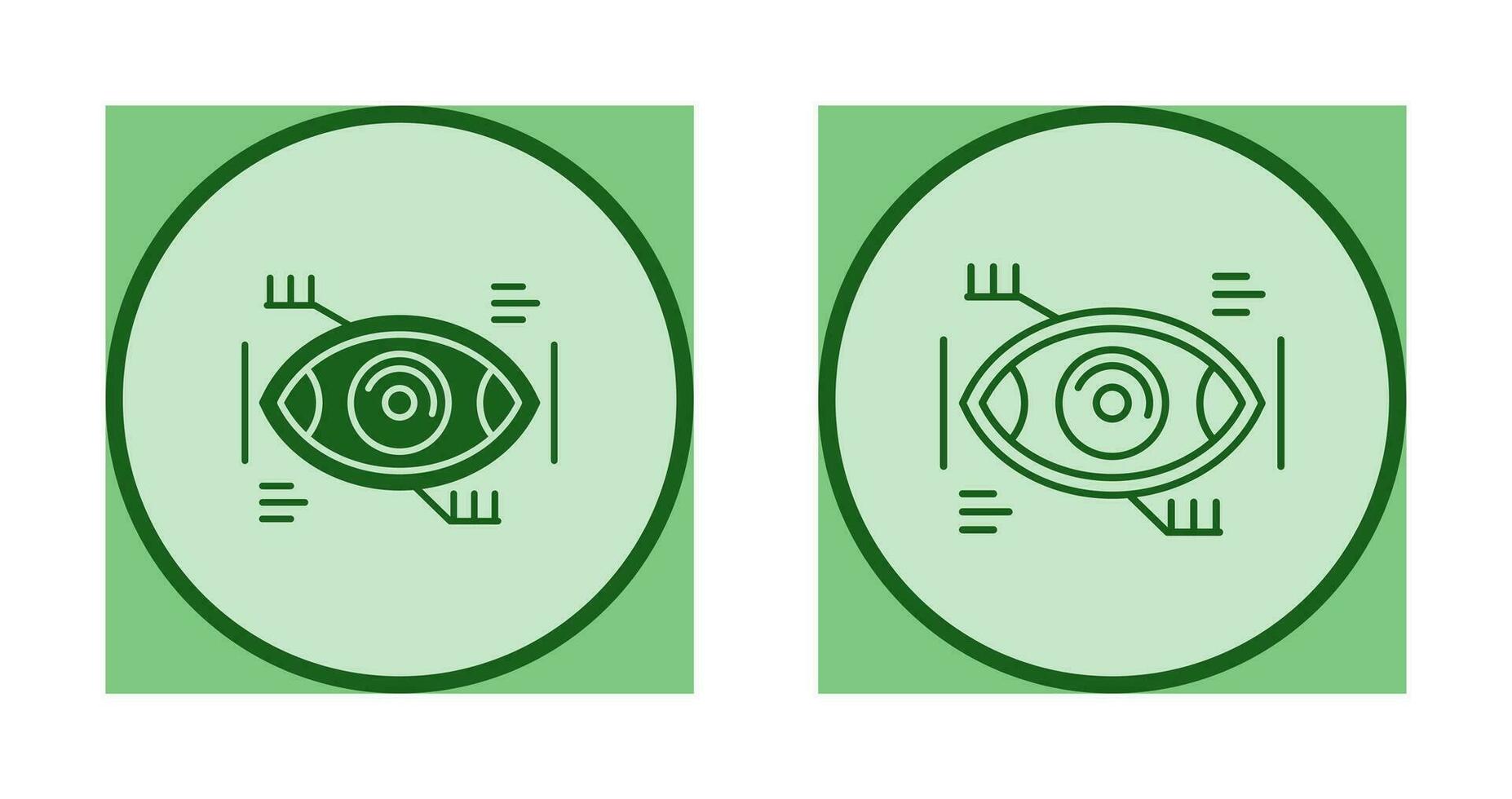 icono de vector de reconocimiento ocular