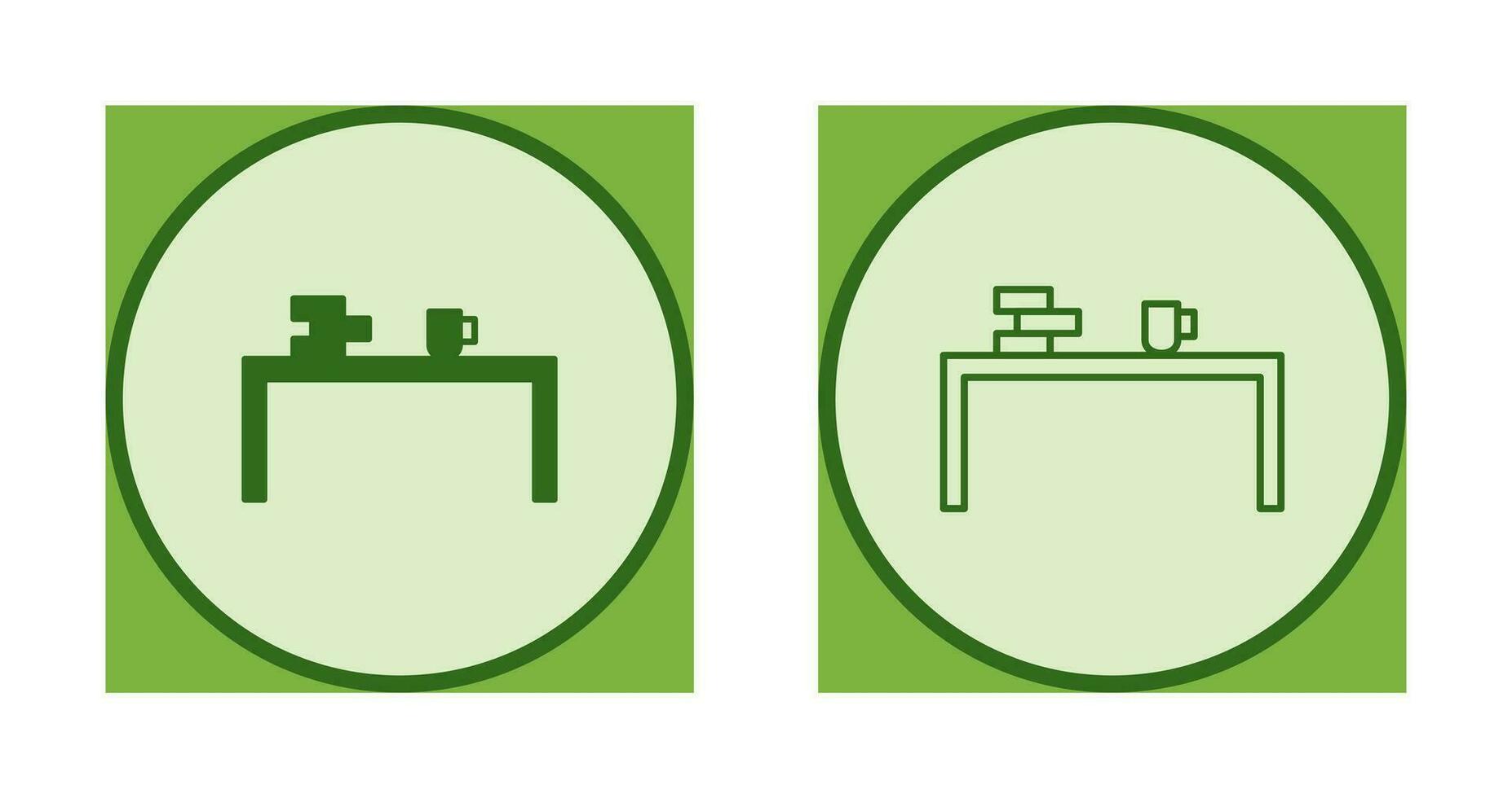 Unique Study Desk Vector Icon