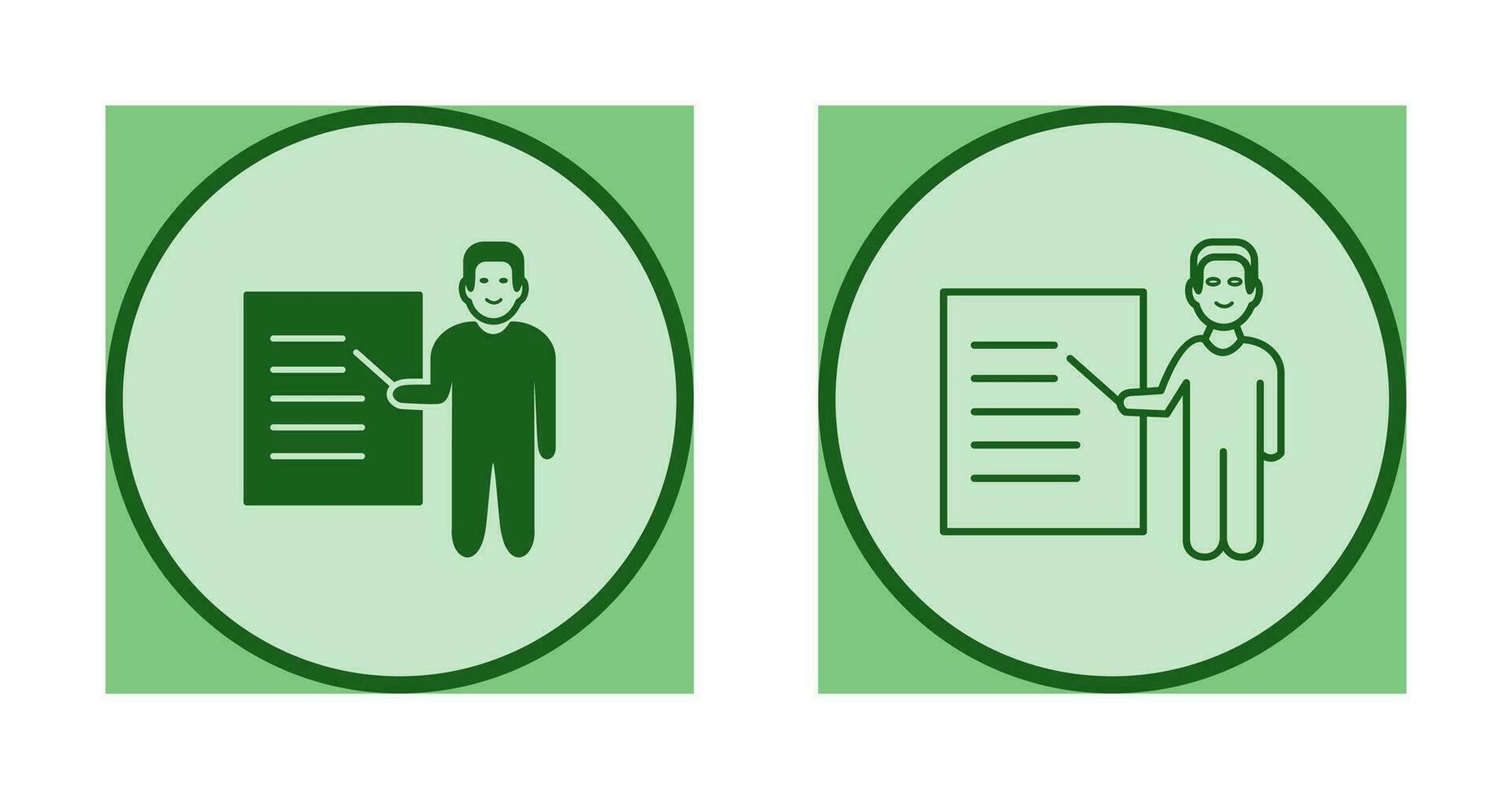 Unique Male Presenter Vector Icon