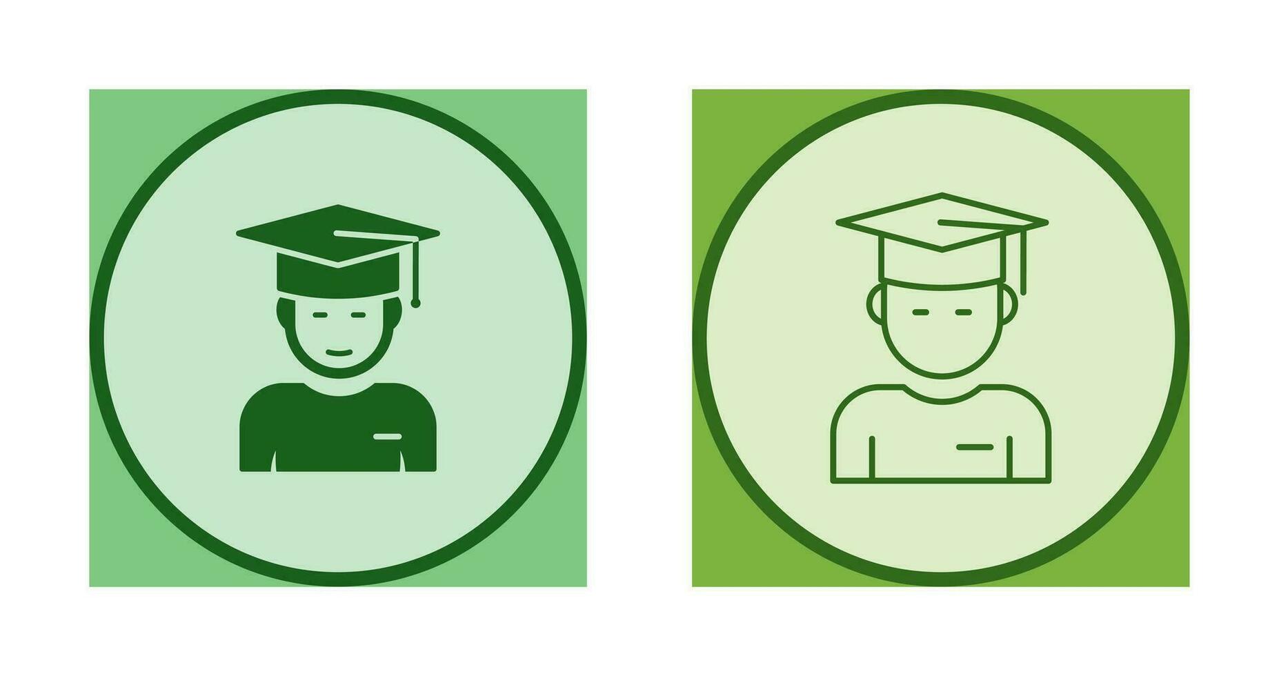 icono de vector de estudiante graduado