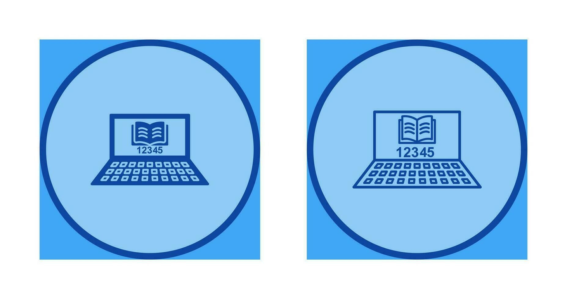 Unique Online Study Vector Icon