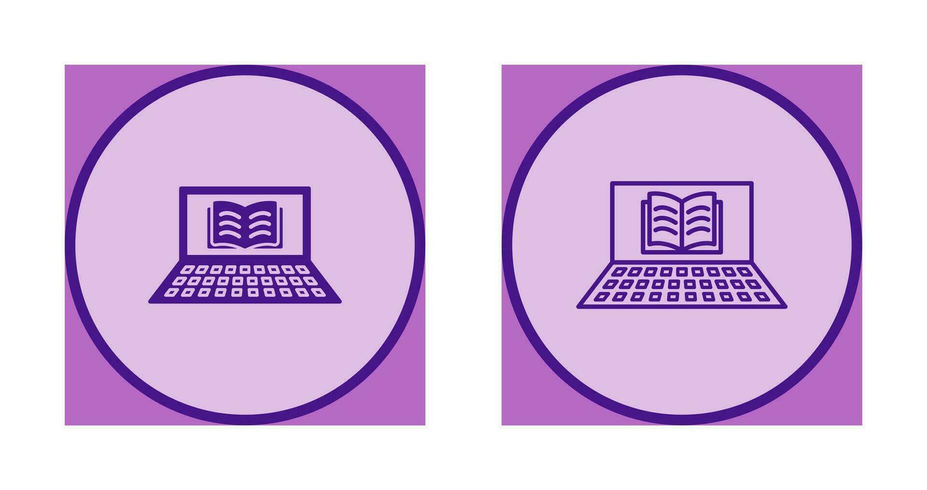 Unique Online Books Vector Icon