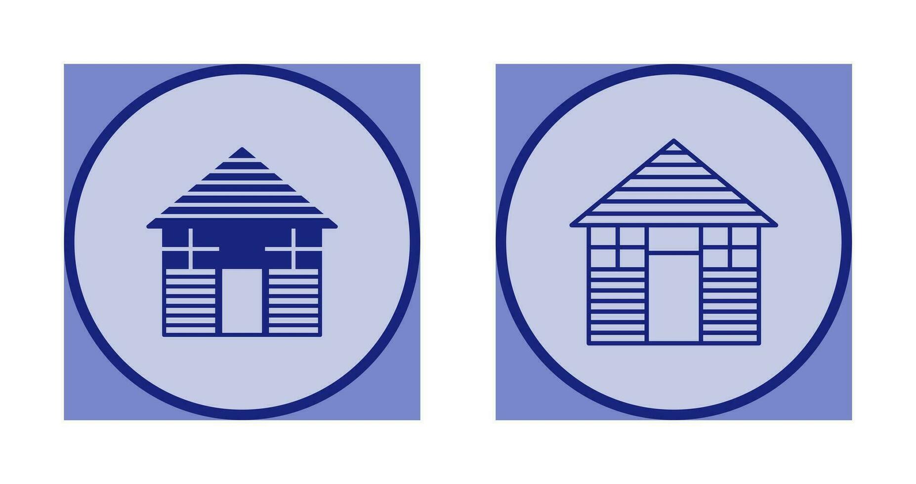 Wood Cabin Vector Icon