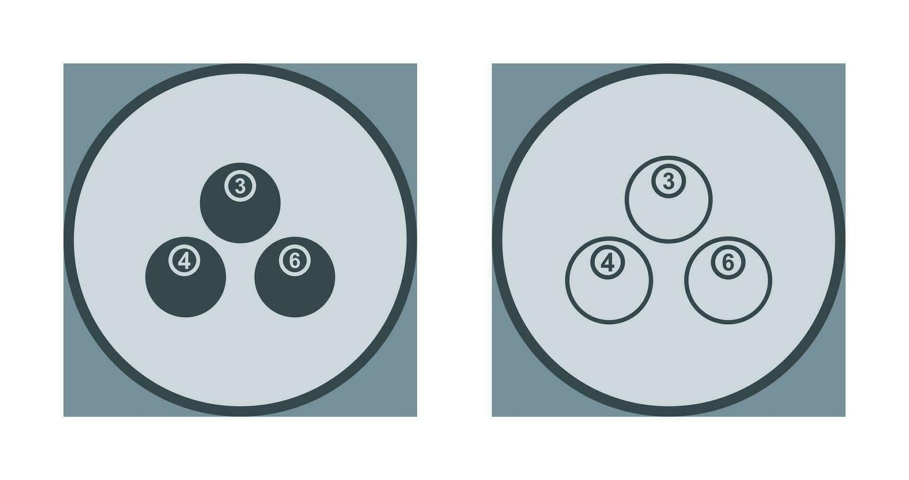 Unique Snooker Balls Vector Icon