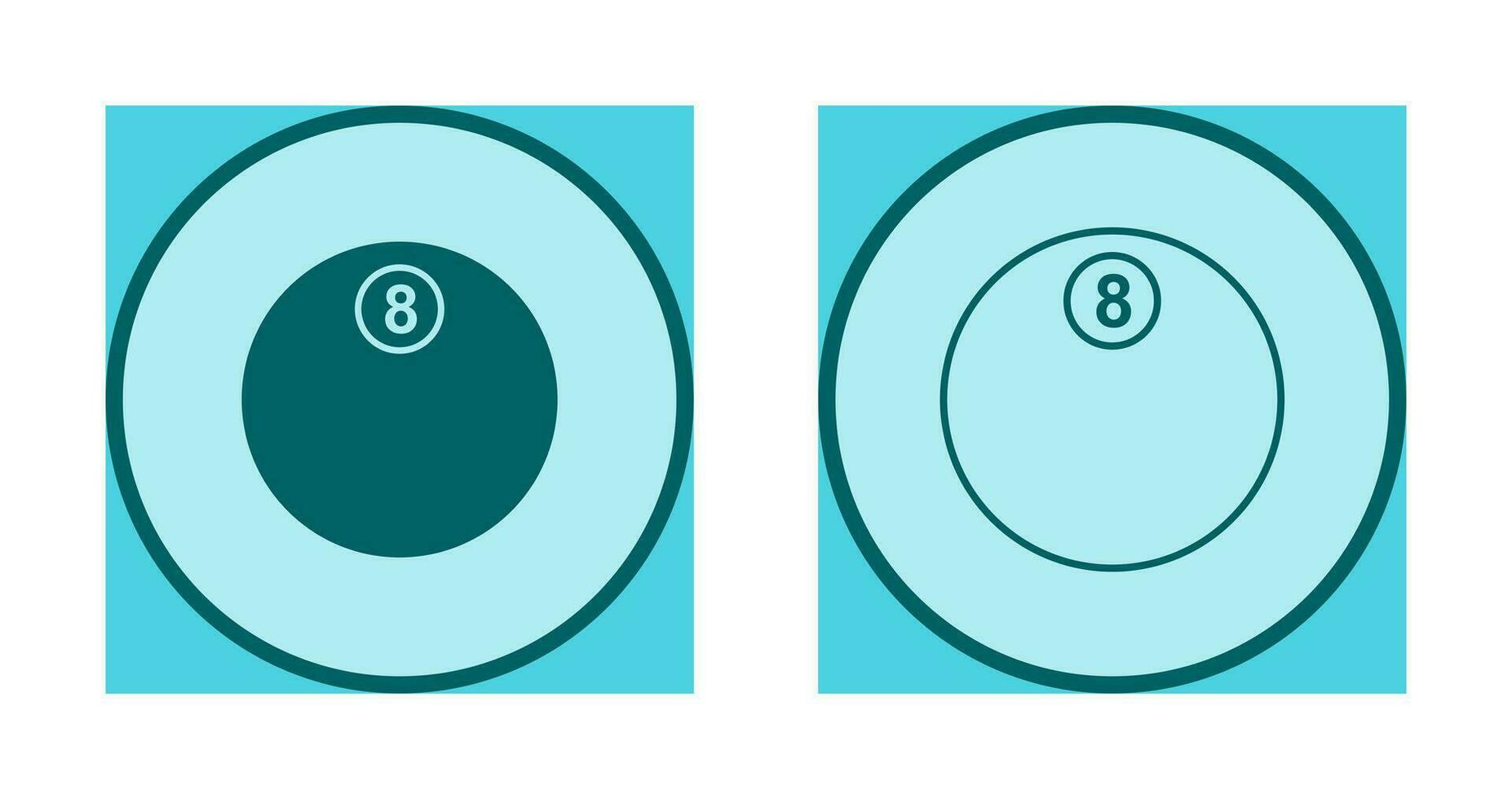 Unique Eight Ball Vector Icon