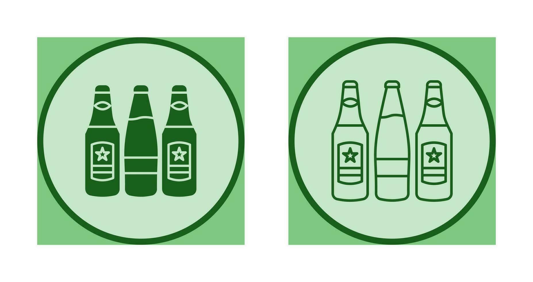 icono de vector de botellas de cerveza