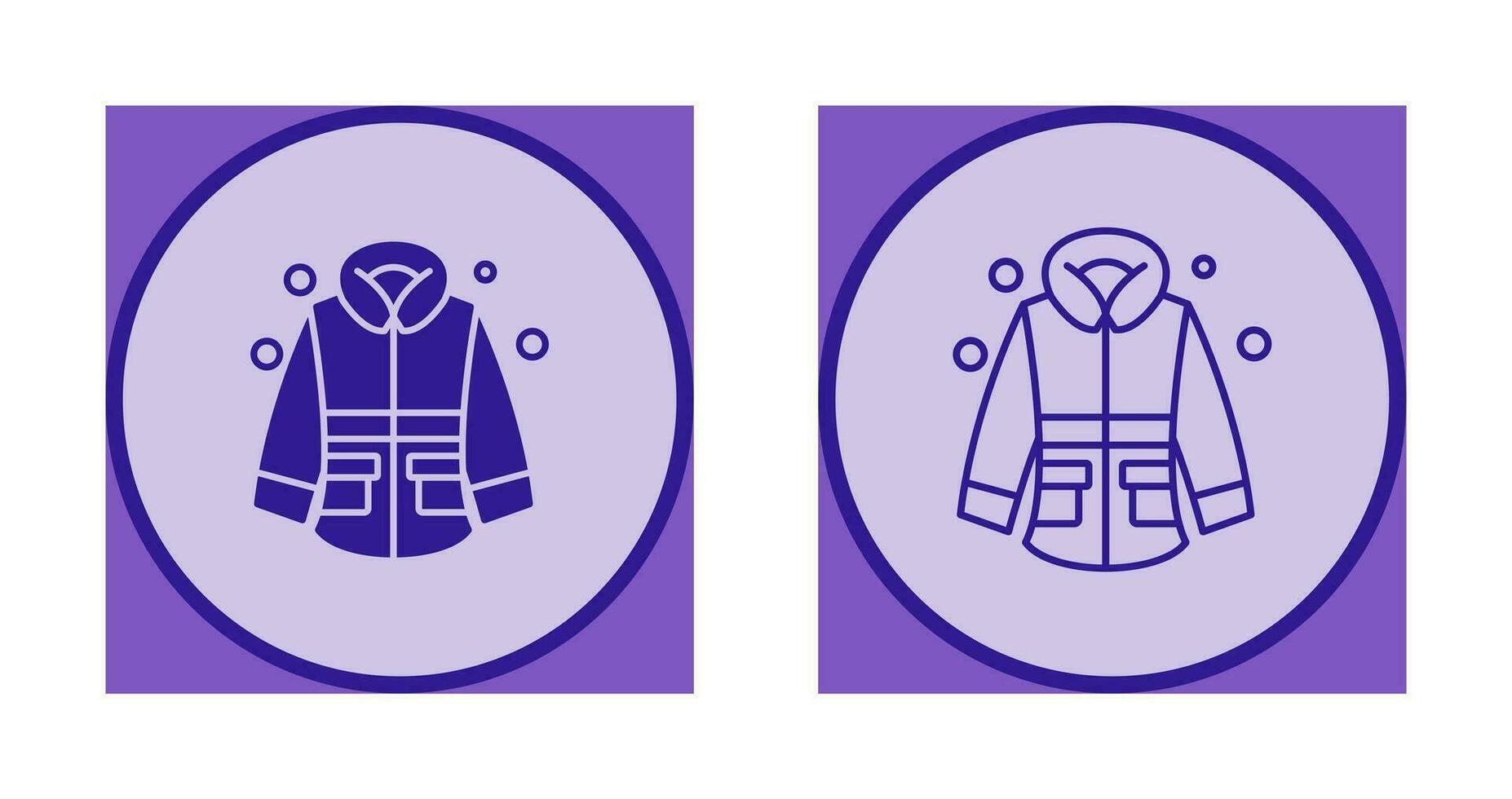 icono de vector de chaqueta de invierno