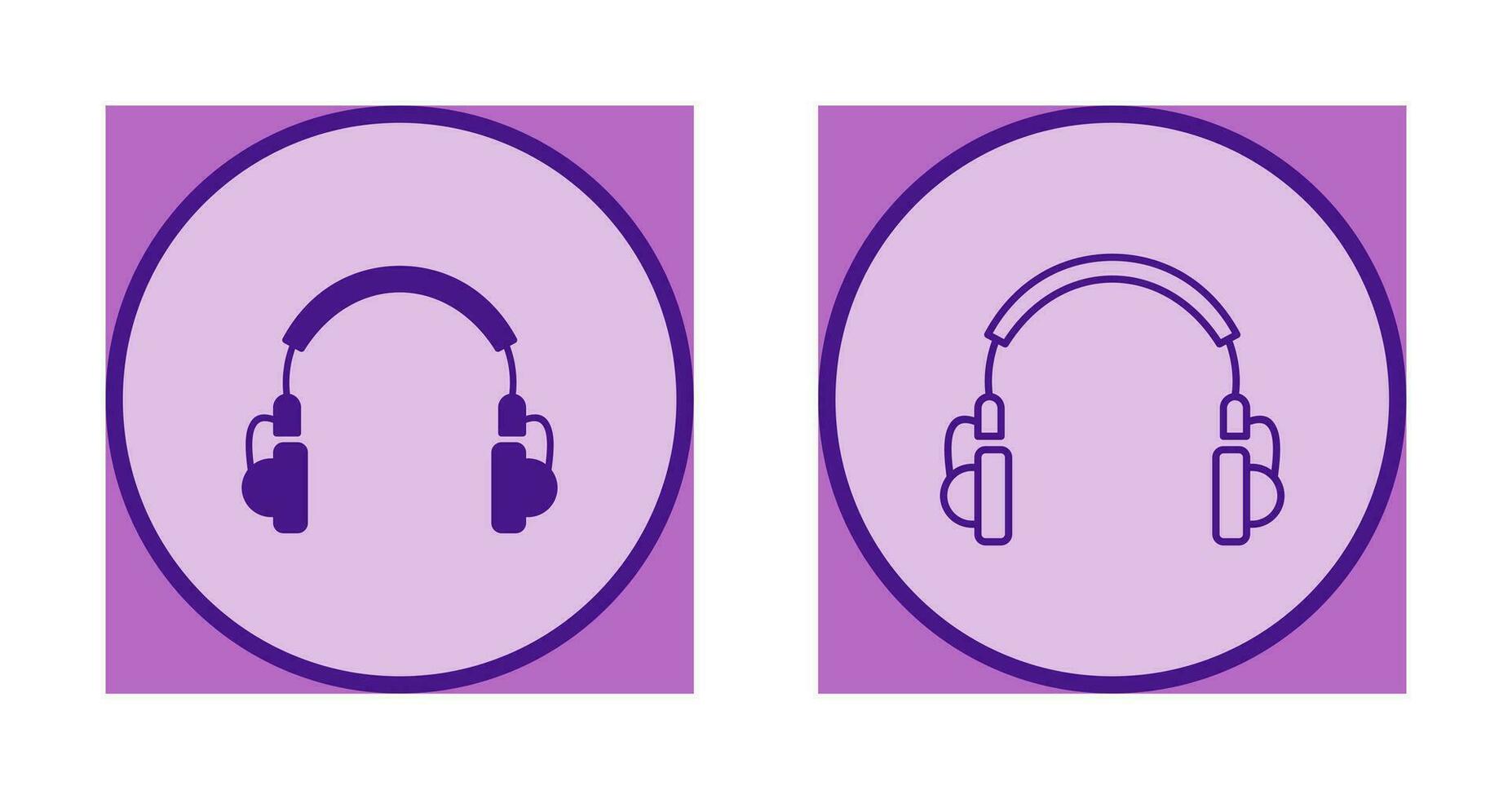 icono de vector de auriculares únicos