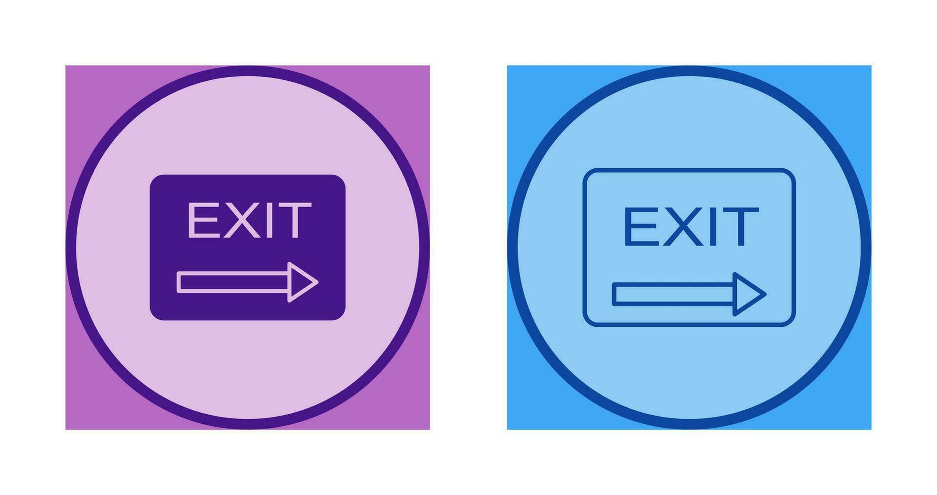 Unique Exit Vector Icon