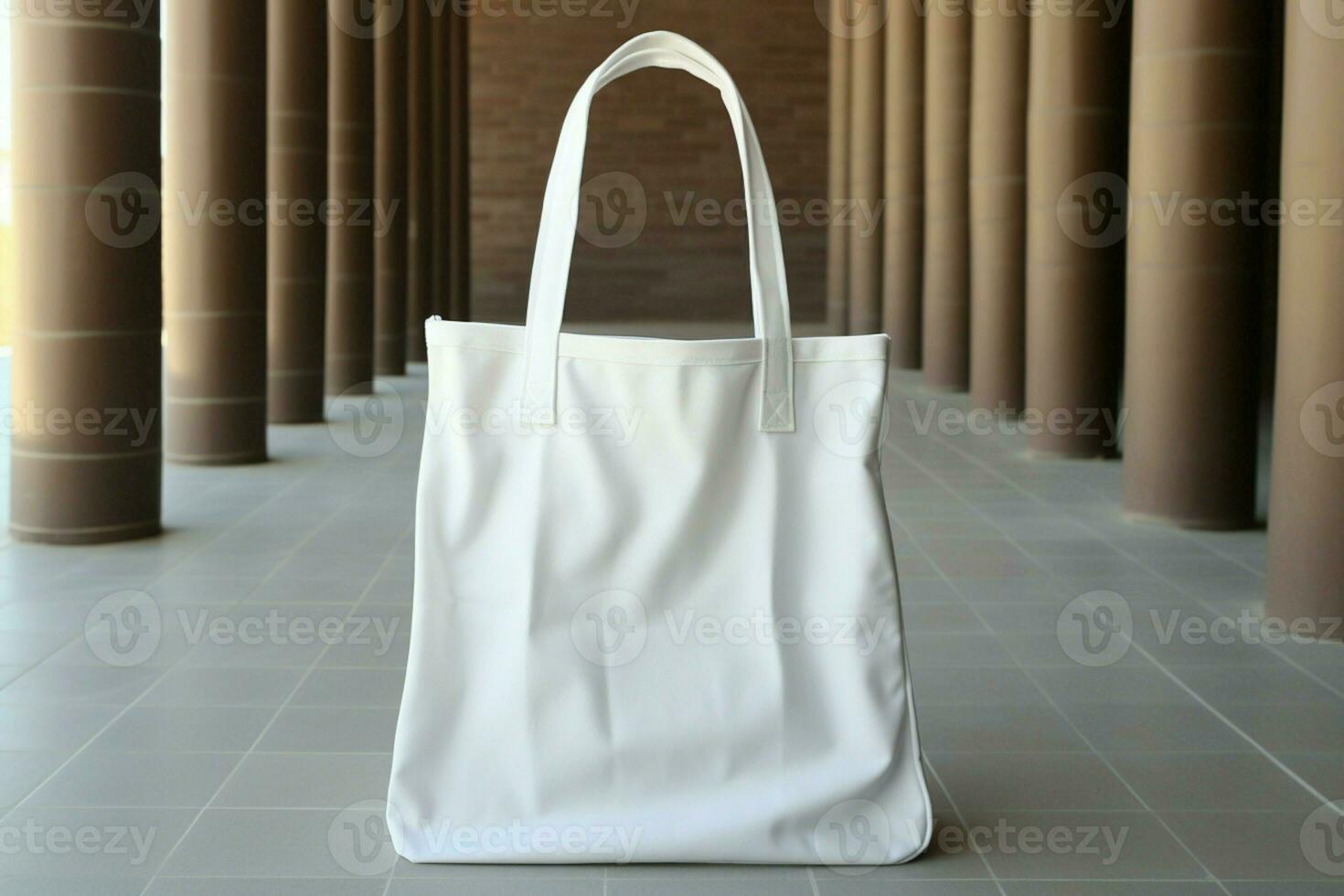 Solitary elegance isolated white tote bag, versatile for daily essentials or chic statements AI Generated photo