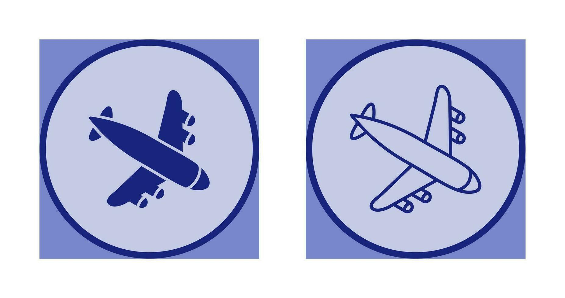 icono de vector de avión de aterrizaje