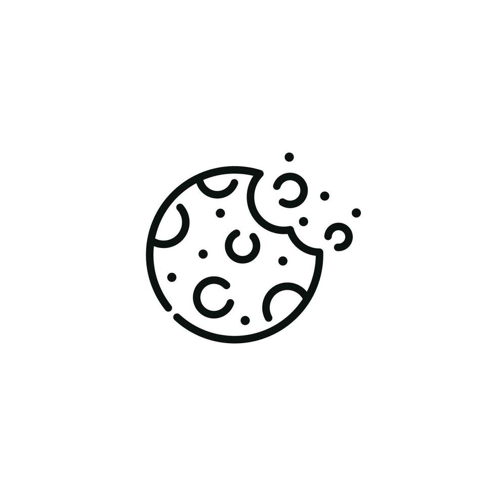 Cookies line icon isolated on white background vector