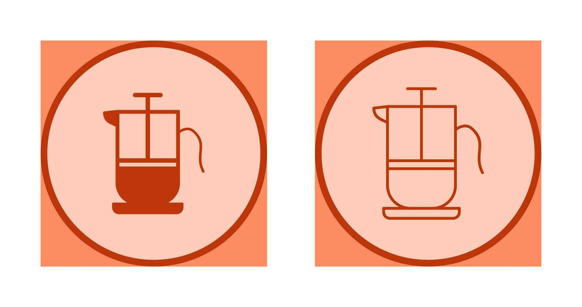 French Press Vector Icon