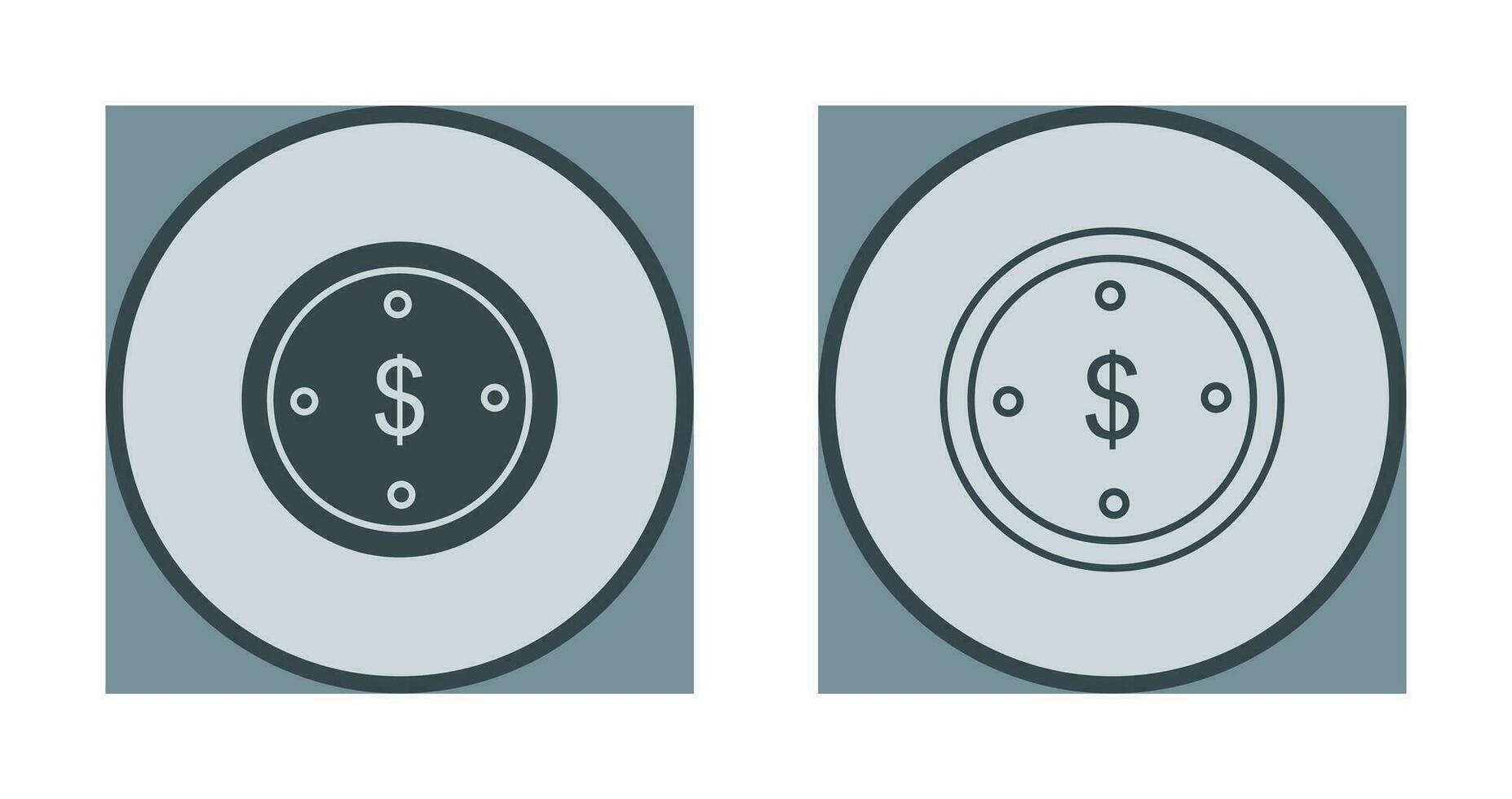 Dollar Coin Vector Icon