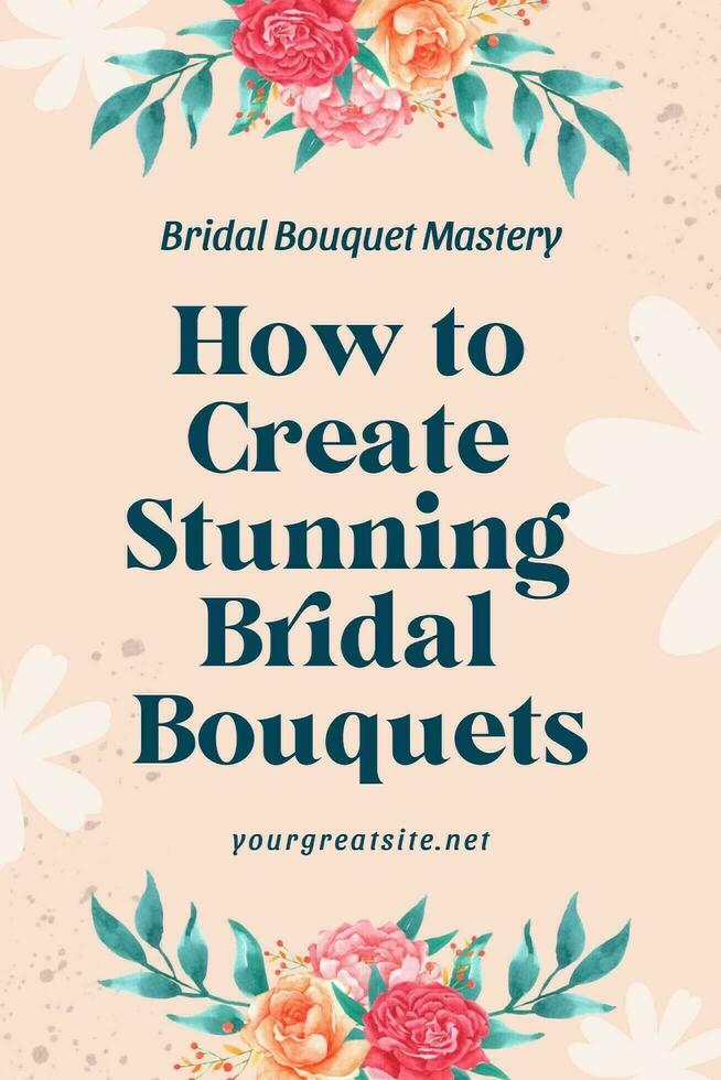 Floral Bridal Bouquet Tips Pinterest Graphic template