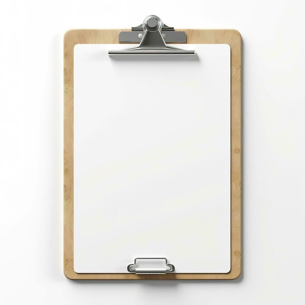 Clipboard is isolated on white background. Generative AI photo