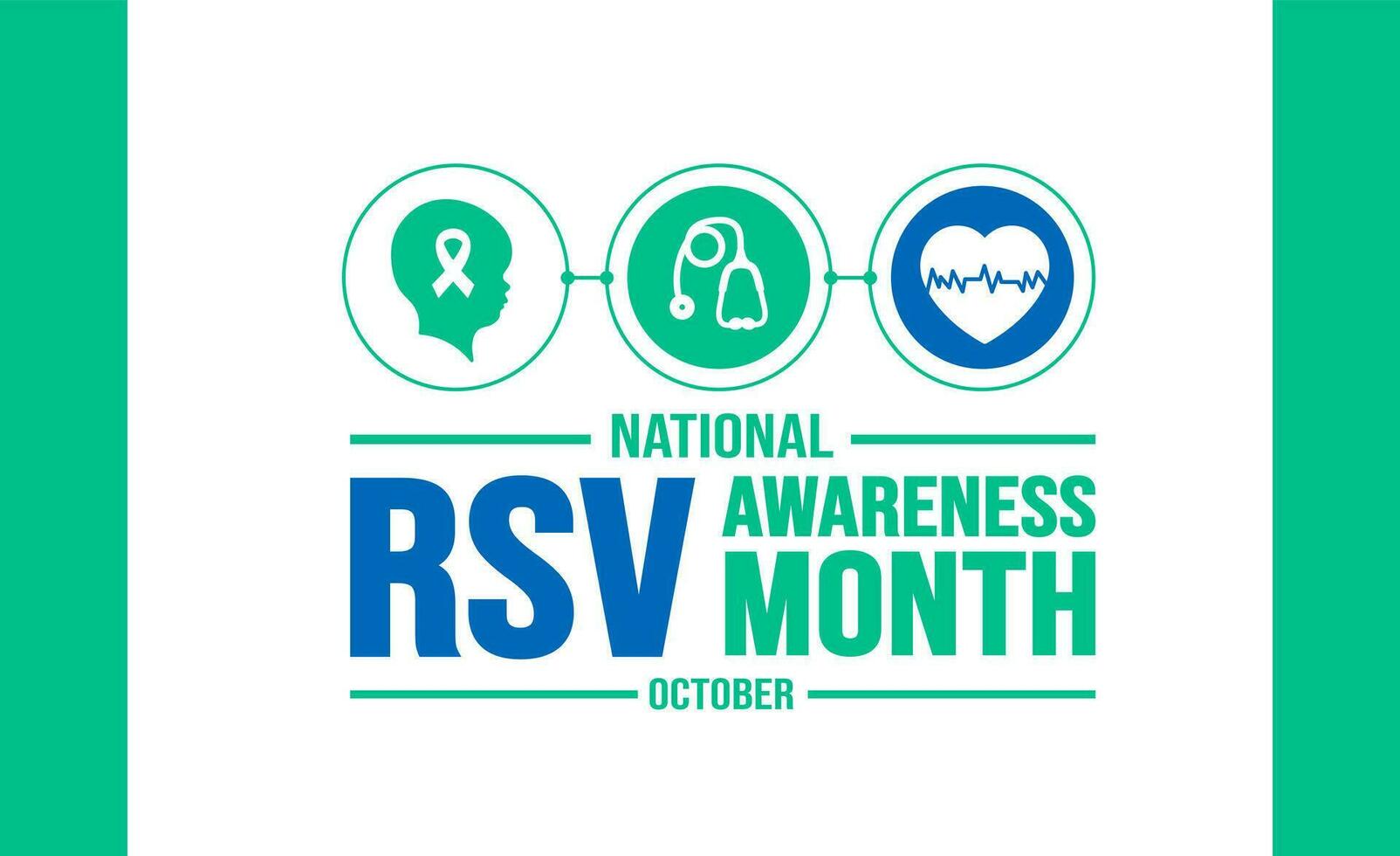 October is National RSV Awareness Month background template. Holiday concept. vector