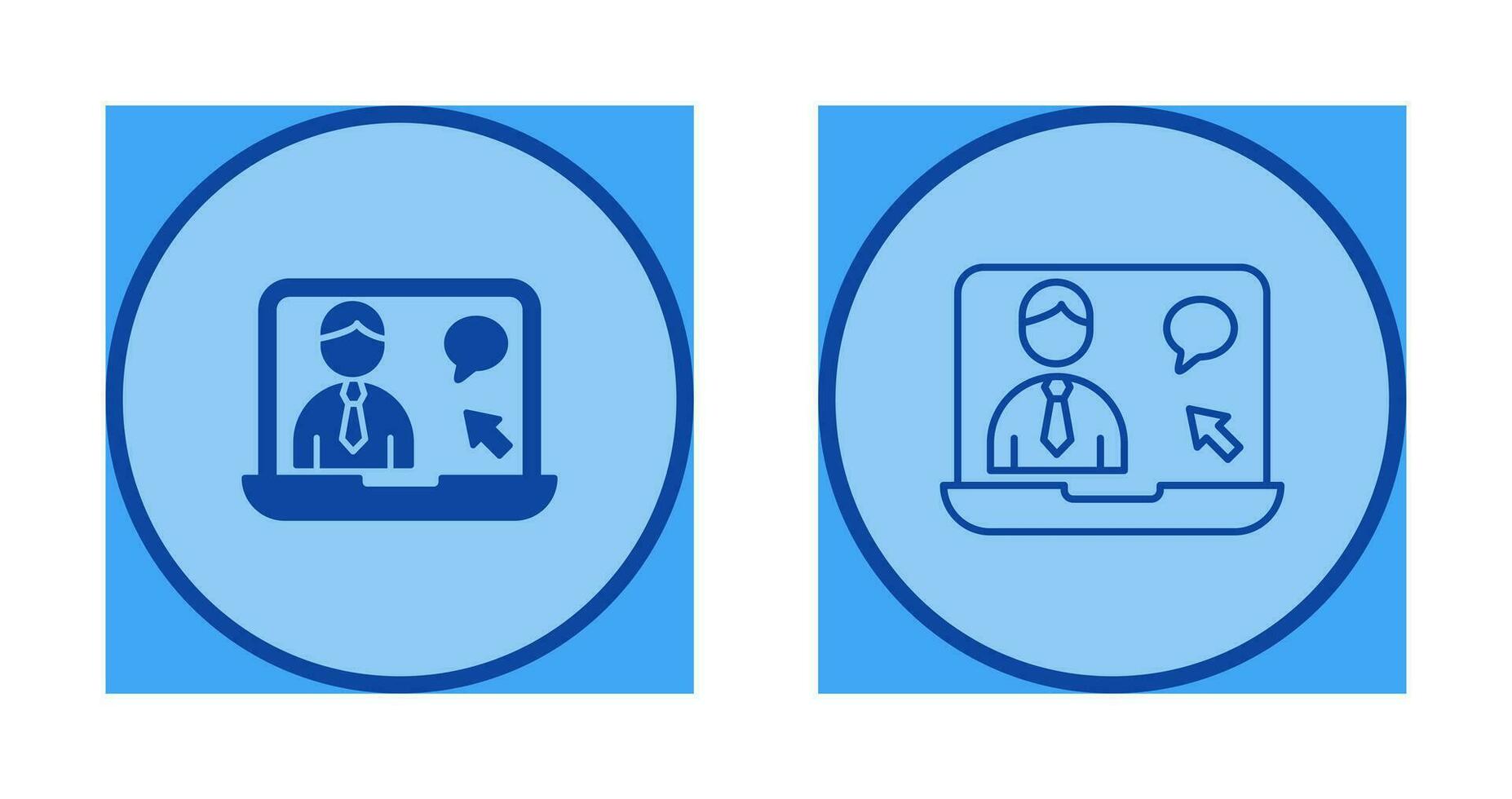 Online Interview Vector Icon