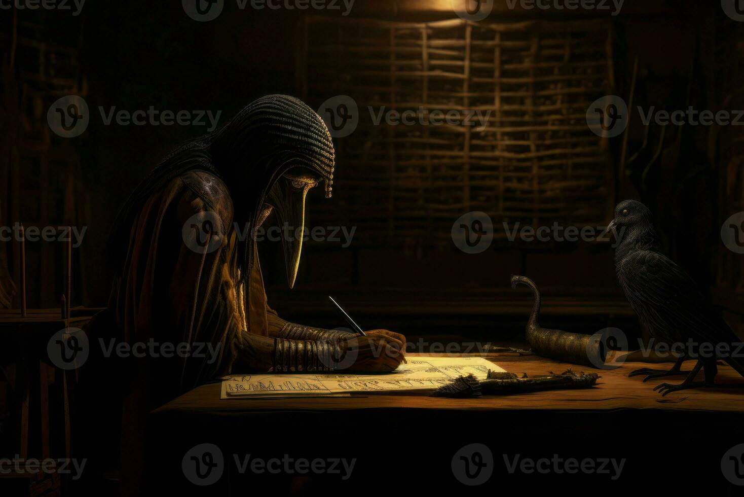 Thoth god writing creed. Generate Ai photo