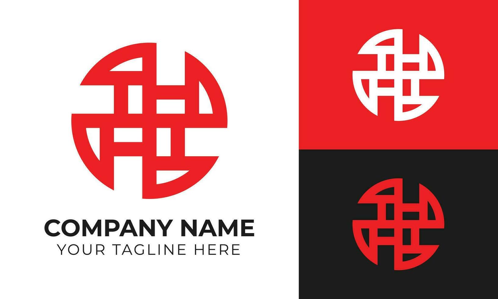 Abstract modern minimal monogram business logo design template Free Vector