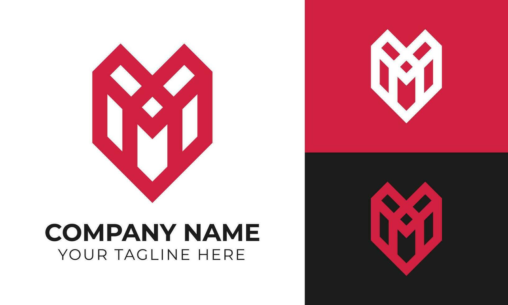 Abstract modern minimal monogram business logo design template for your company Free Vector