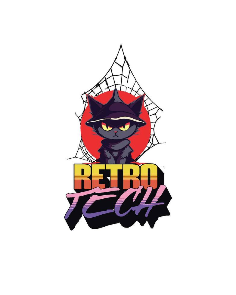 A Cool Cat Retro Tech Style, Hoodie and Shades vector