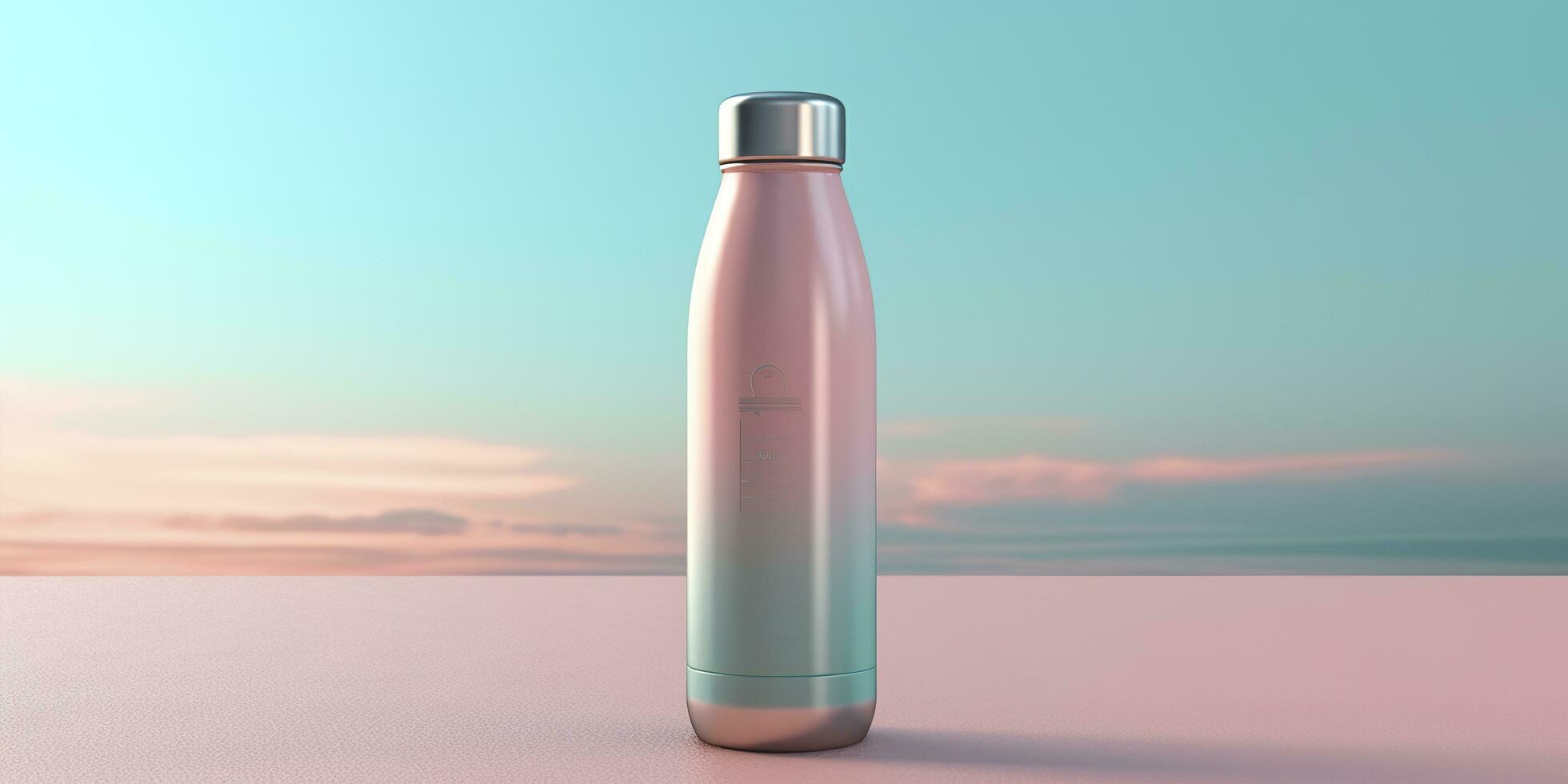 Water Bottle with beautiful background. Generative AI photo