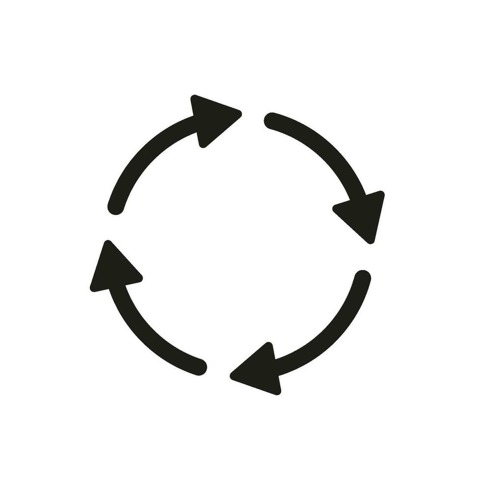 Circle arrow vector icon. Recycling icon. Circular vector arrow