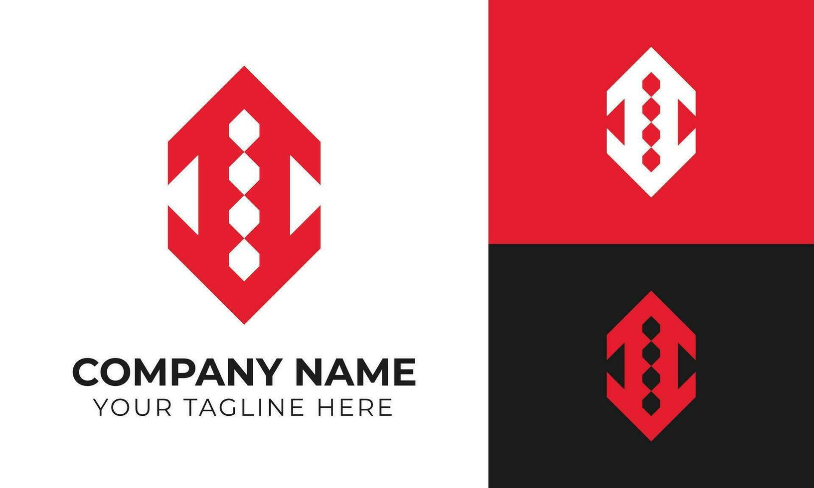 Professional creative modern minimal monogram business logo design template for your company Free Vector