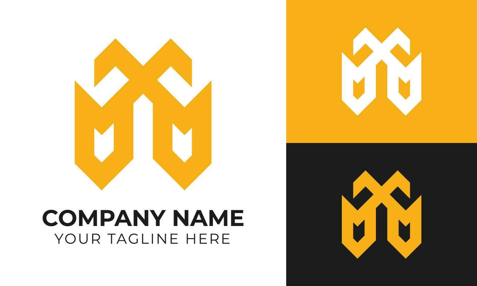 Professional creative modern minimal monogram business logo design template for your company Free Vector