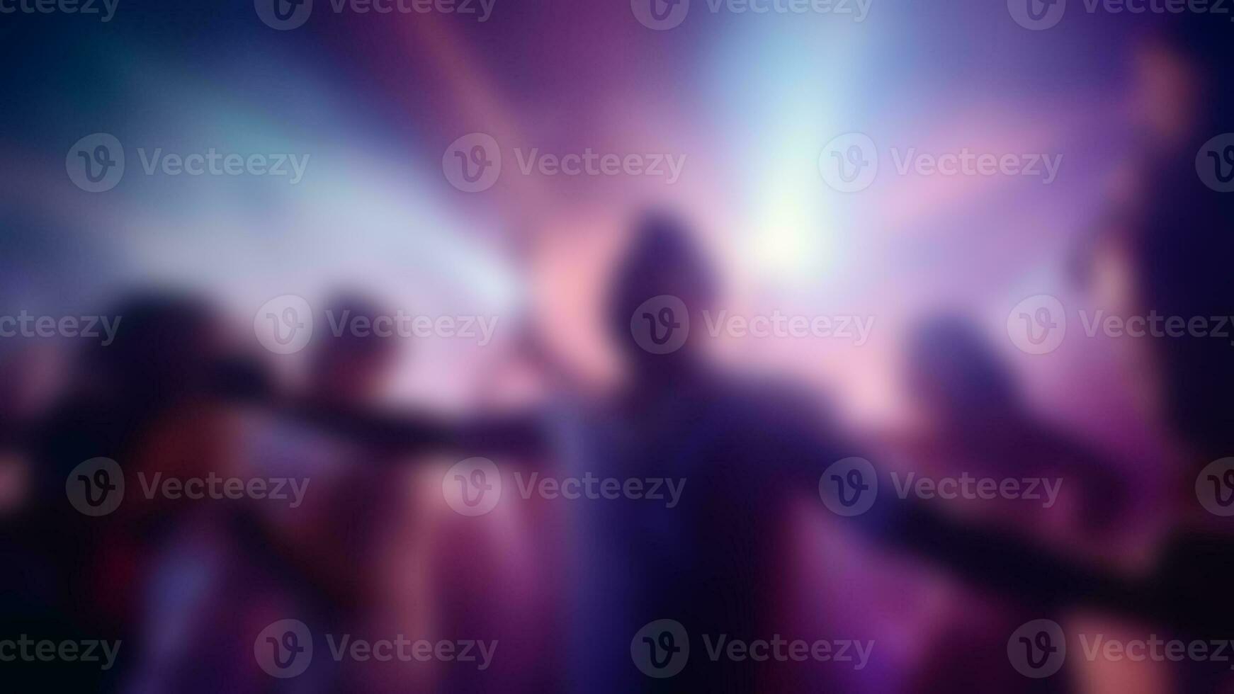 blur crowd dancing in nightclub. festive celebration background. generative AI photo