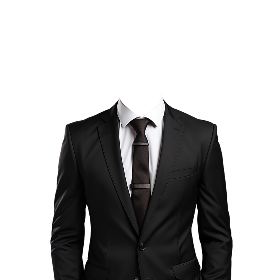 hombre traje png, hombre formal traje, hombre formal traje png, negro traje, transparente fondo, ai generativo png